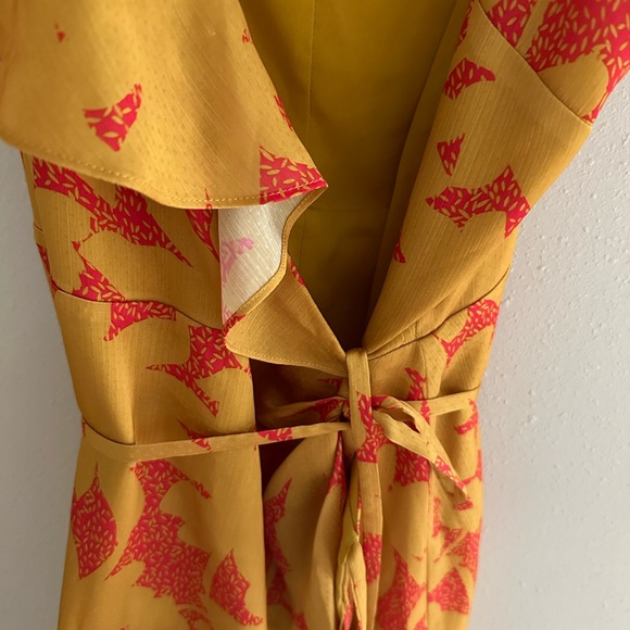 Ted Baker Saraaa Ruffle Midi Wrap Dress sz 4-6 - Picture 4 of 6